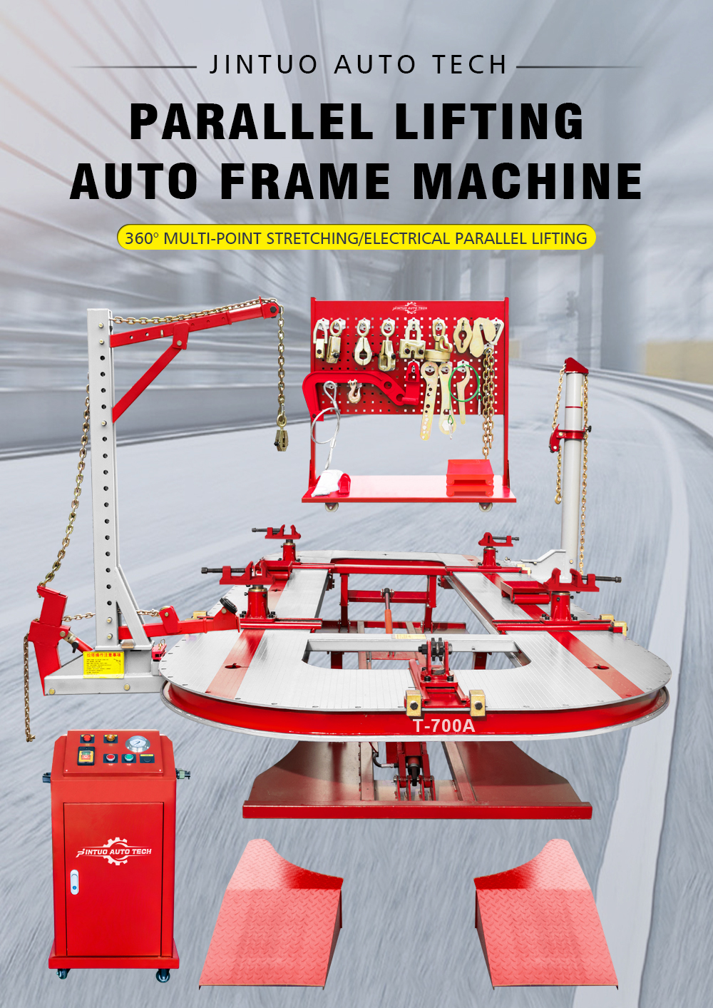 parallel lifting auto frame machine