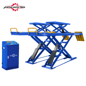 Jintuo Ultra-Thin Top Quality Hydraulic 4t Double Deck Scissor Car Lift with Ce for Sale