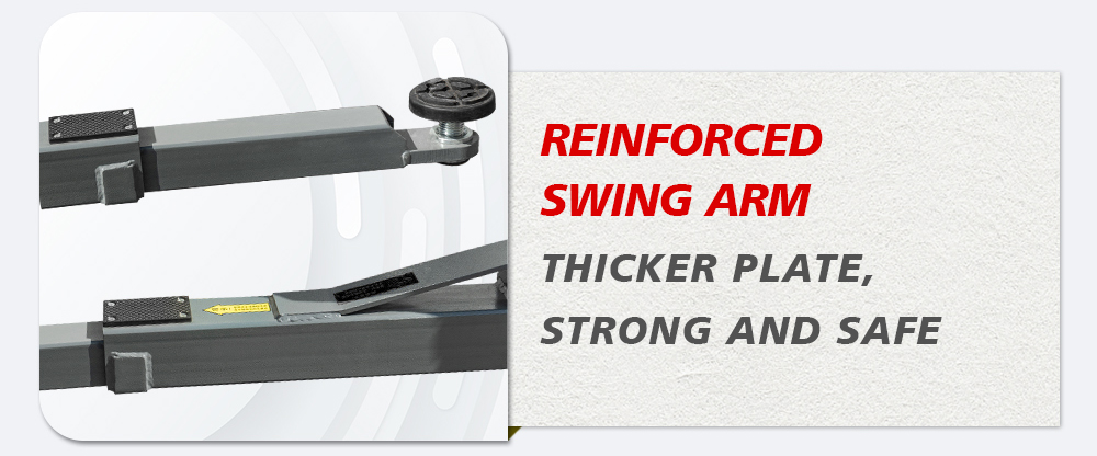 reinforced swing arm,thicker plate,strong and safe