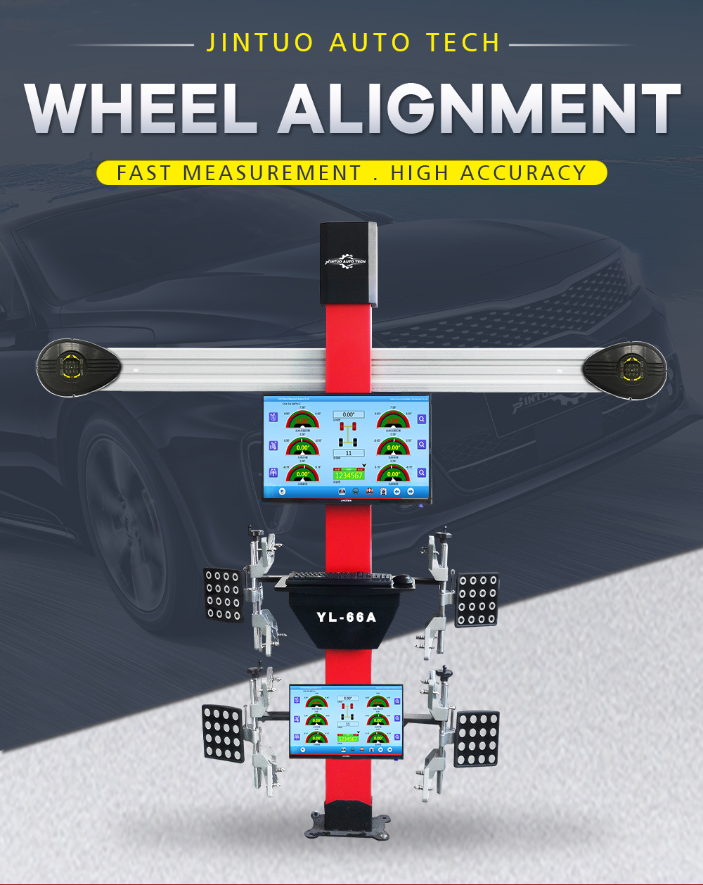 YL-66A double screen wheel alignment machine