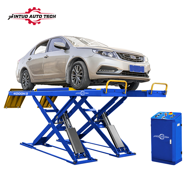 Jintuo 5 4T Car Large Ultra Thin Scissor Lift Auto Hoist for 3d Wheel Aligner Alignment Machine