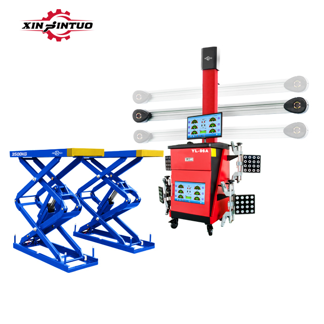 Xinjintuo Cheap Underground Scissor Car Lift Auto Maintenance Workshop 3d Four Wheel Aligner Equipment