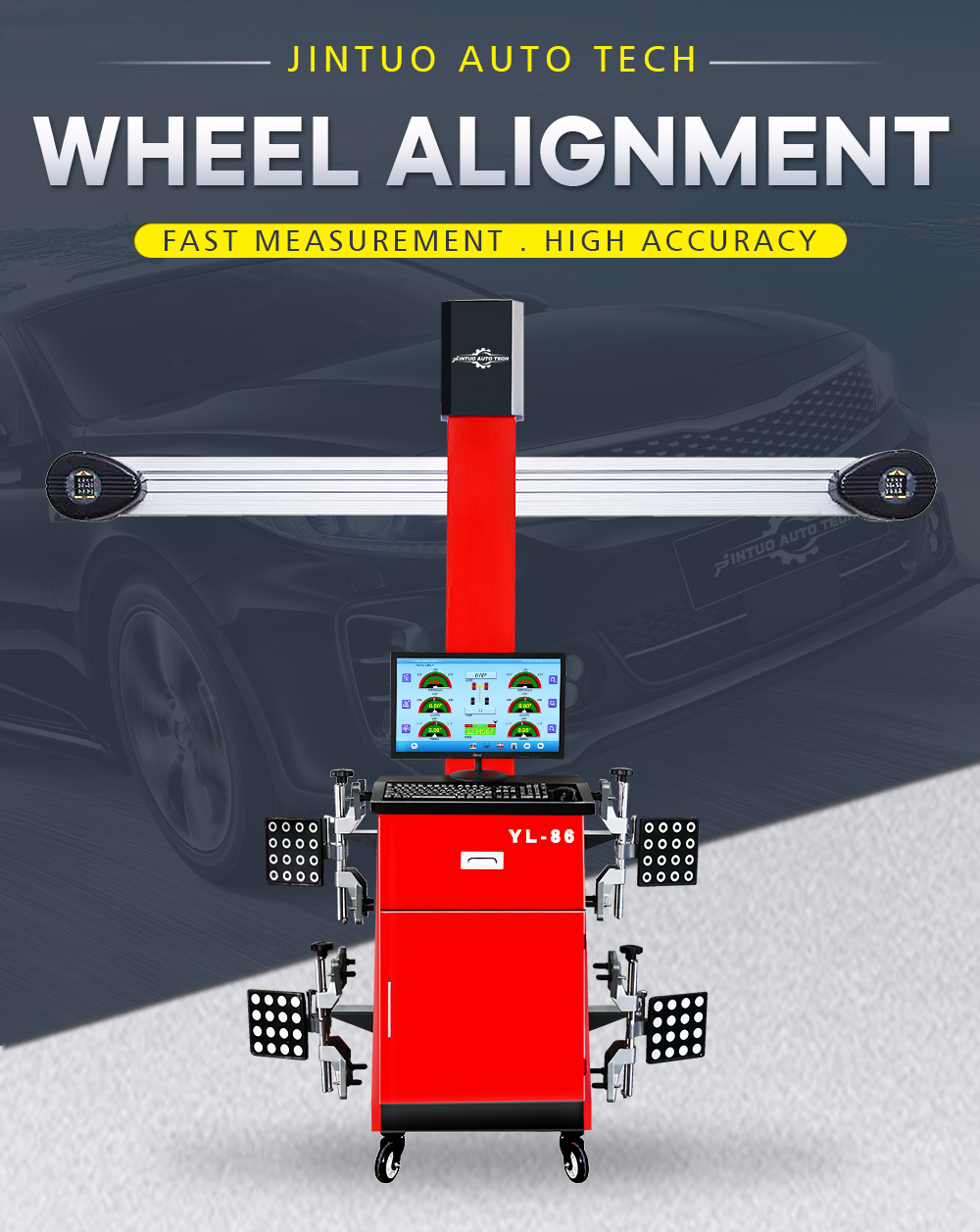 YL-86 wheel alignment machine with Movable Cabinet