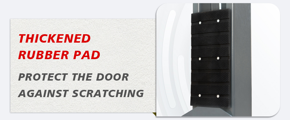 thickened rubber pad protect the door against scratching