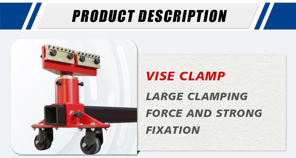 Portable car frame machine vise clamp