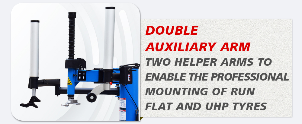 TIRE CHANGER DOUBLE AUXILIARY ARM