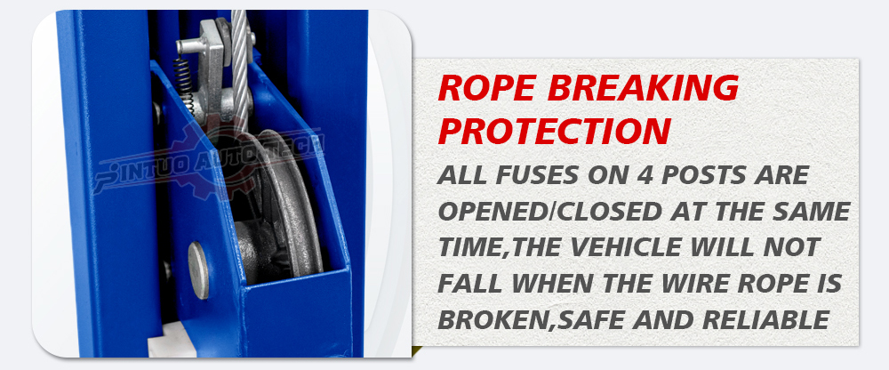 Rope breaking protection 