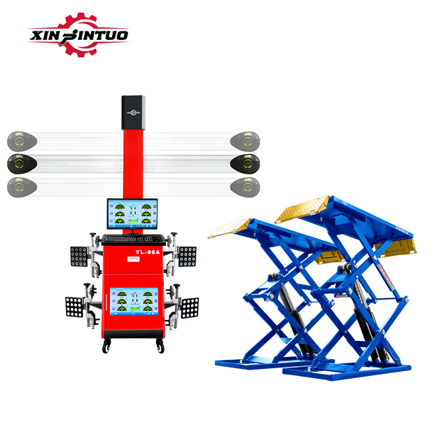 Xin Jintuo High Quality A Full Set of Ultra Thin Scissor Car Lift 3d Four Wheel Alignment Machine