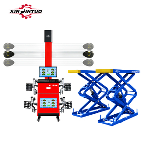 Xinjintuo Automotive Repair Shop 3d 4 Wheel Aligner Machine Electric In ground Scissor Car Lift