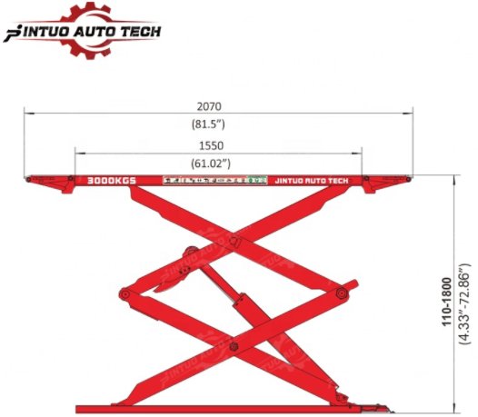 Scissor car lift demensions 