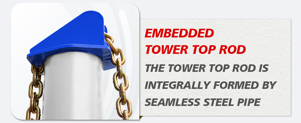 car frame machine embedded tower top rod