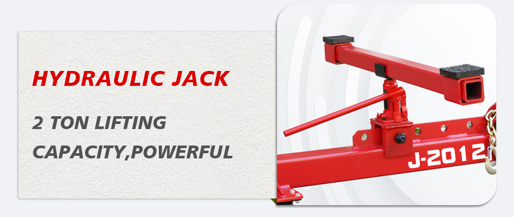 Portable car frame machine hydraulic jack