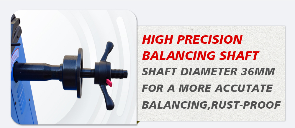 Wheel balancer high precision balancing shaft