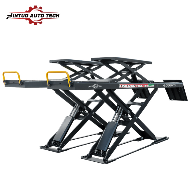 Jintuo 4000Kg Ultra Thin Wheel Alignment Car Scissor Lift