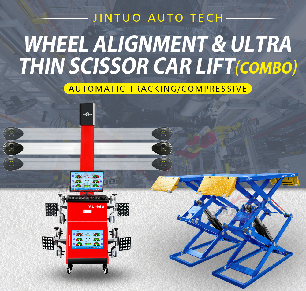 wheel alignment & ultra thin scissor car lift