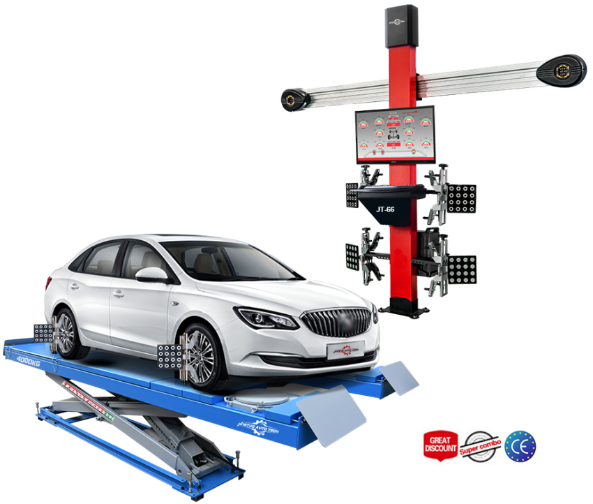 wheel alignment and scissor car lift