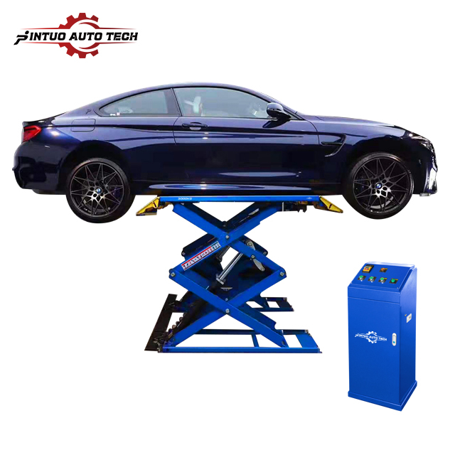 Jintuo High Quality Hydraulic Electric Garage Horizontal Low Rise Car Scissor Lifts