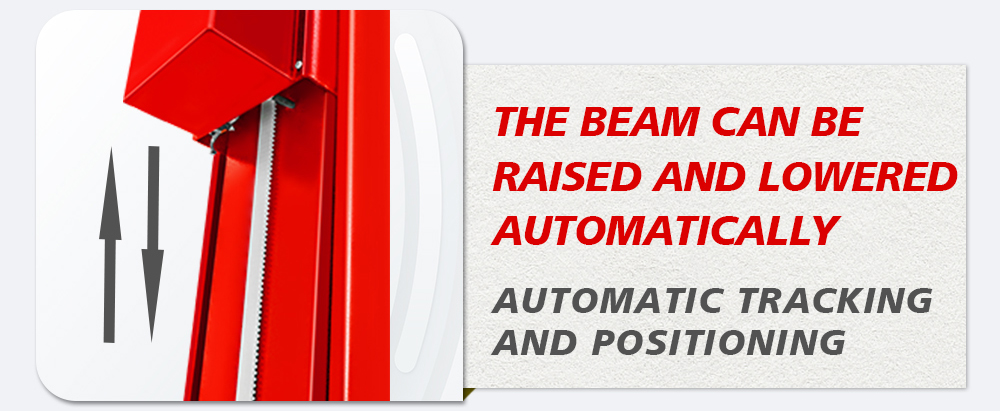 the beam can be raised and lowered automatically