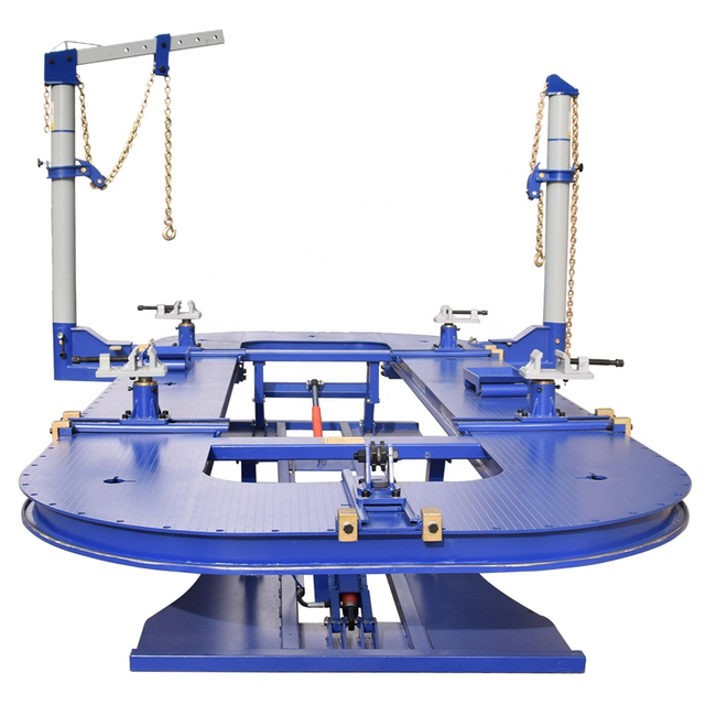 Vertical whole steel plate hydraulic car frame machine