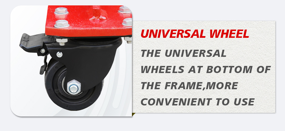 Portable car frame machine universal wheel