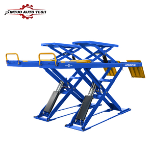 Jintuo Safe CE Certified High Quality 8800lbs Capacity Wheel Alignment Ultra Thin Large Scissor Car Lift