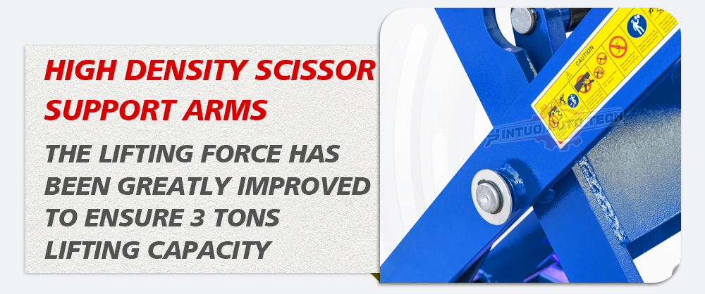 HIGH DENSITY SCISSOR SUPPORT ARMS