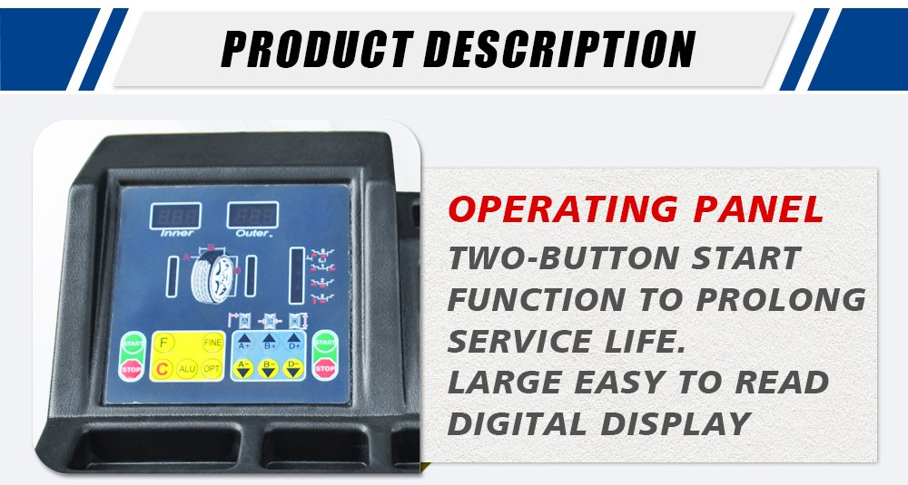 Wheel balancer operating panel